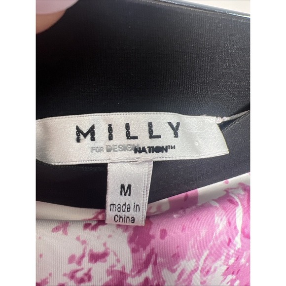 Milly For Design Nation Floral Pull On Stretch Pencil Skirt Women's Size Medium - Picture 2 of 7